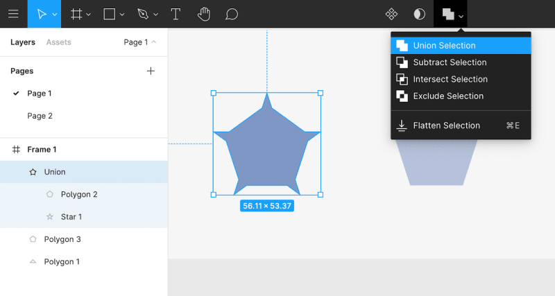 図形の結合 Union