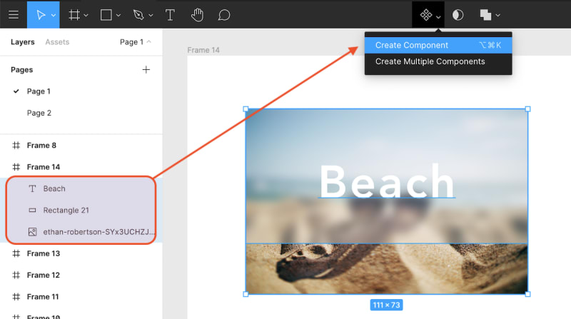 コンポーネントを作成