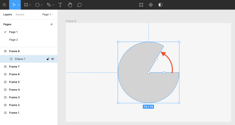 楕円をカスタマイズ
