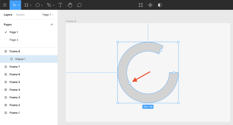 楕円をカスタマイズ
