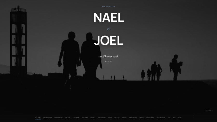 Video Theme Hochzeitswebsite