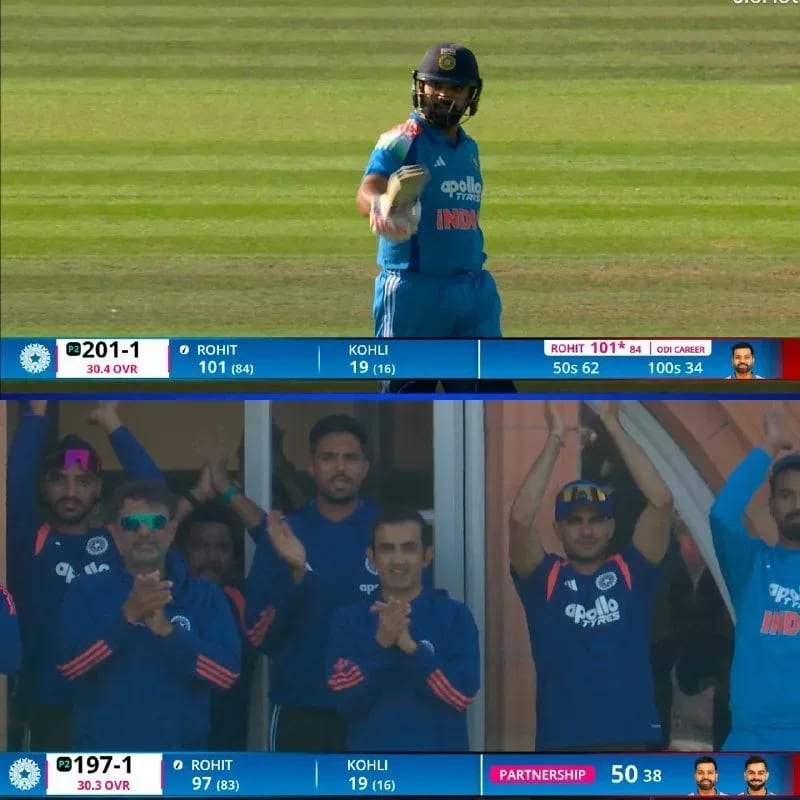 Gautam Gambhir's Celebration Suggests Full Backing for Rohit Sharma
