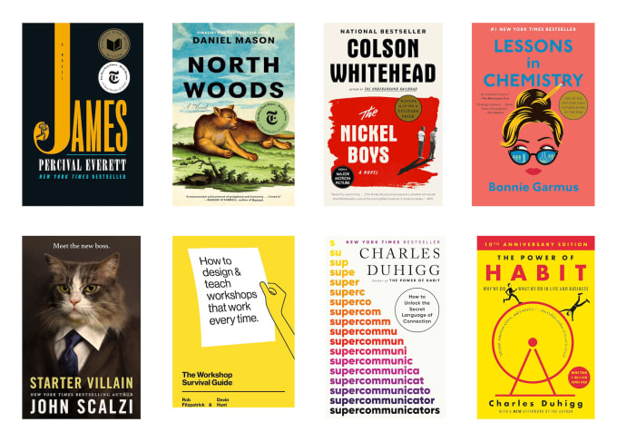 Book covers for the 8 books covered in this blog post