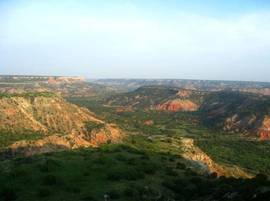 Palo Duro canyon panorama view