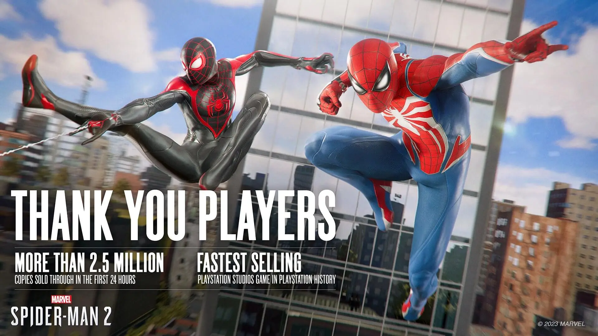 Marvel's Spider-Man 2 byl během jediného dne prodán více než 2,5 milionu krát