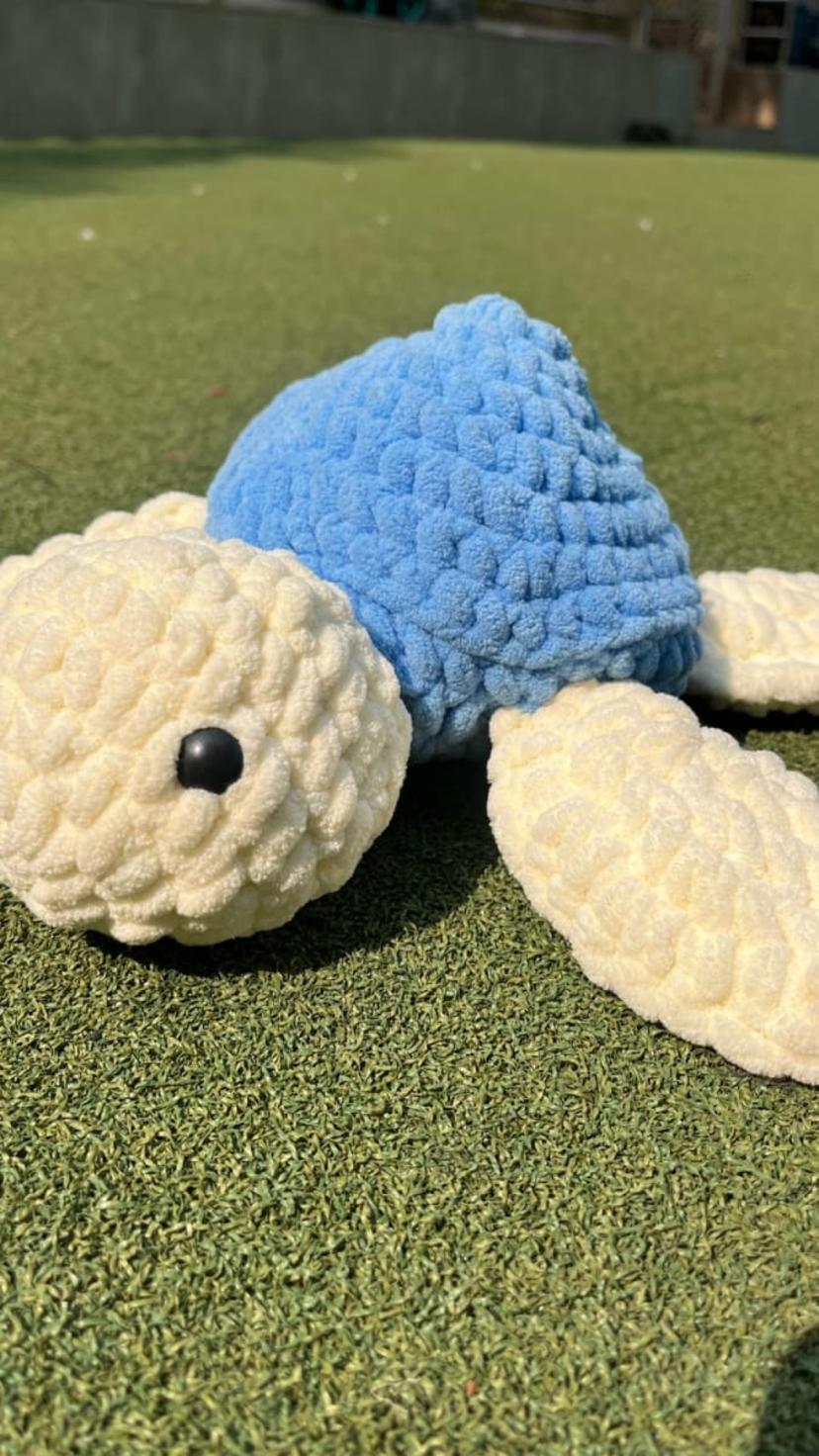 Crochet Turtle Plushie – Handmade Soft Toy - Image 1