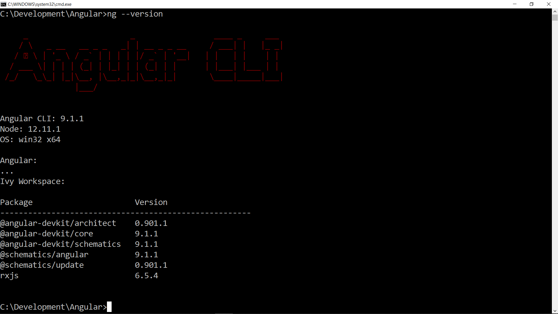 Checking version of Angular CLI on your Machine