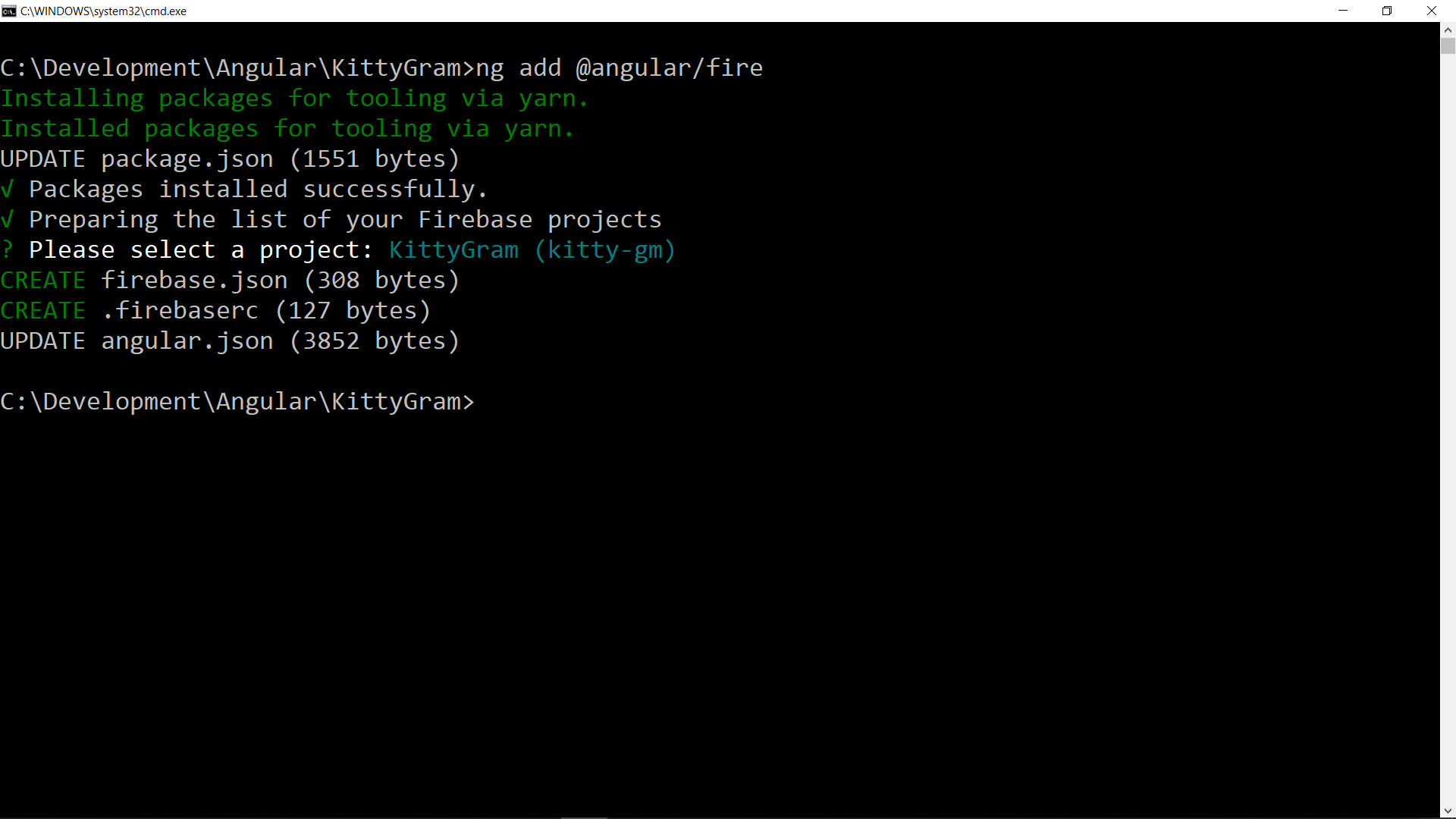 Setting up Angular Fire