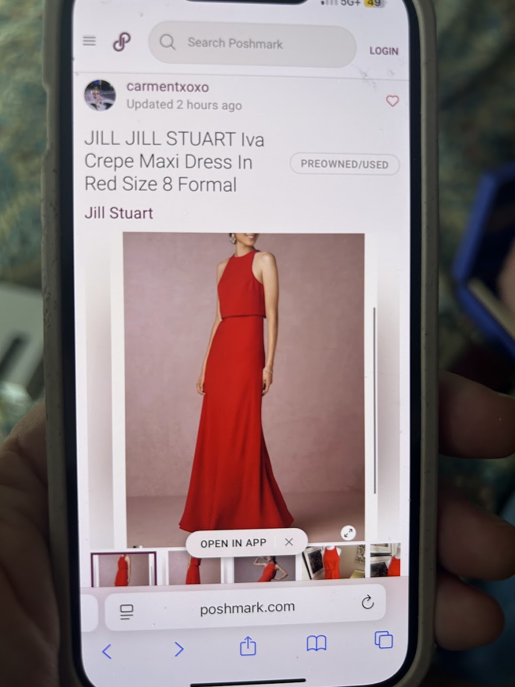 Jill Stuart Elegant Red Maxi Dress