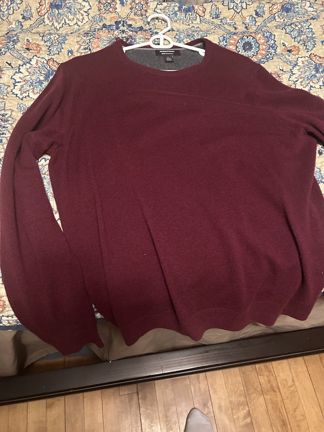 Nordstrom Maroon Cashmere Sweater