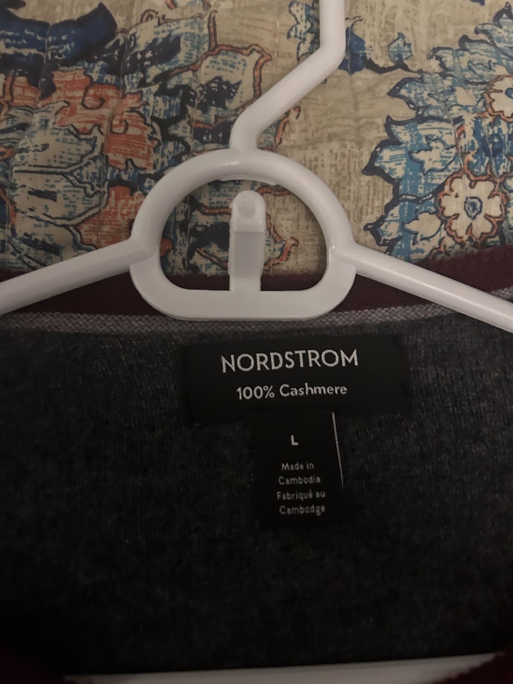 Nordstrom Maroon Cashmere Sweater