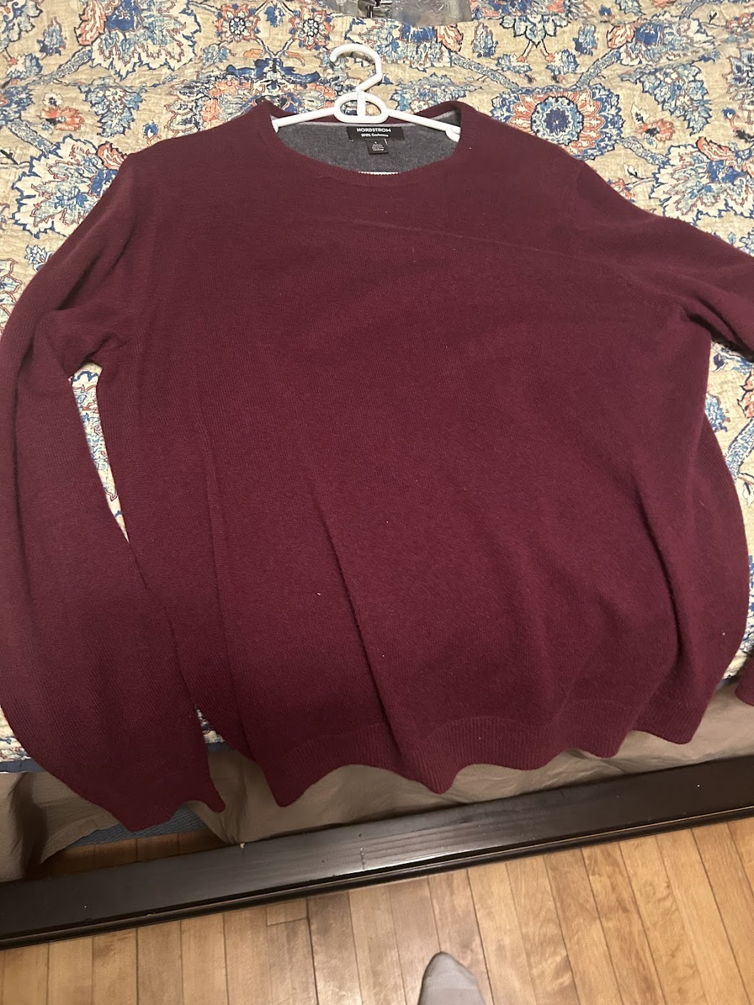 Nordstrom Maroon Cashmere Sweater