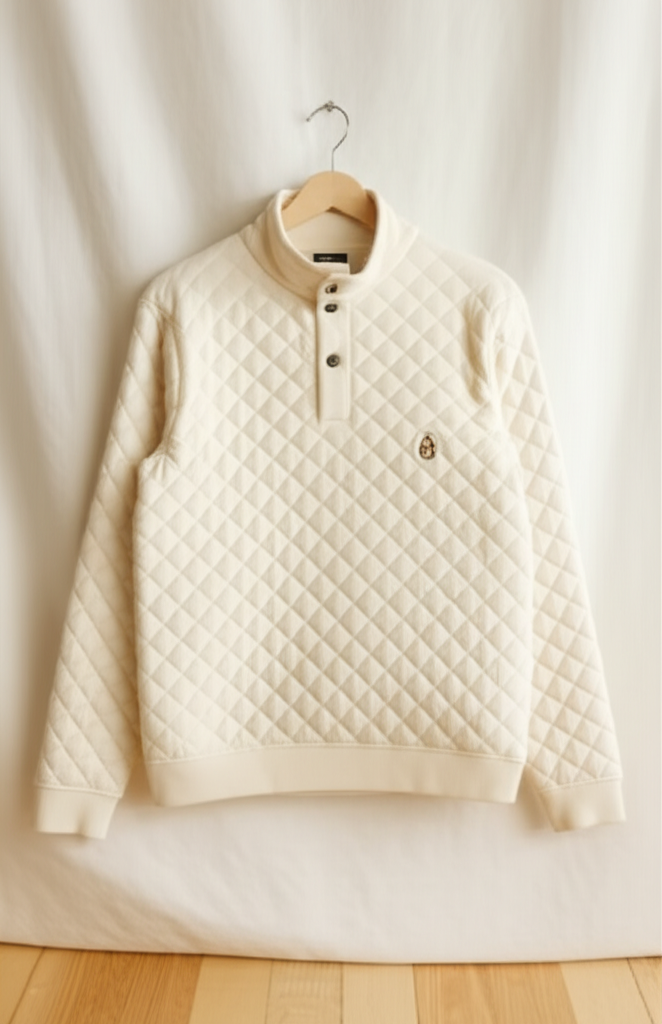 Original Penguin Quilted Snap-Neck Pullover
