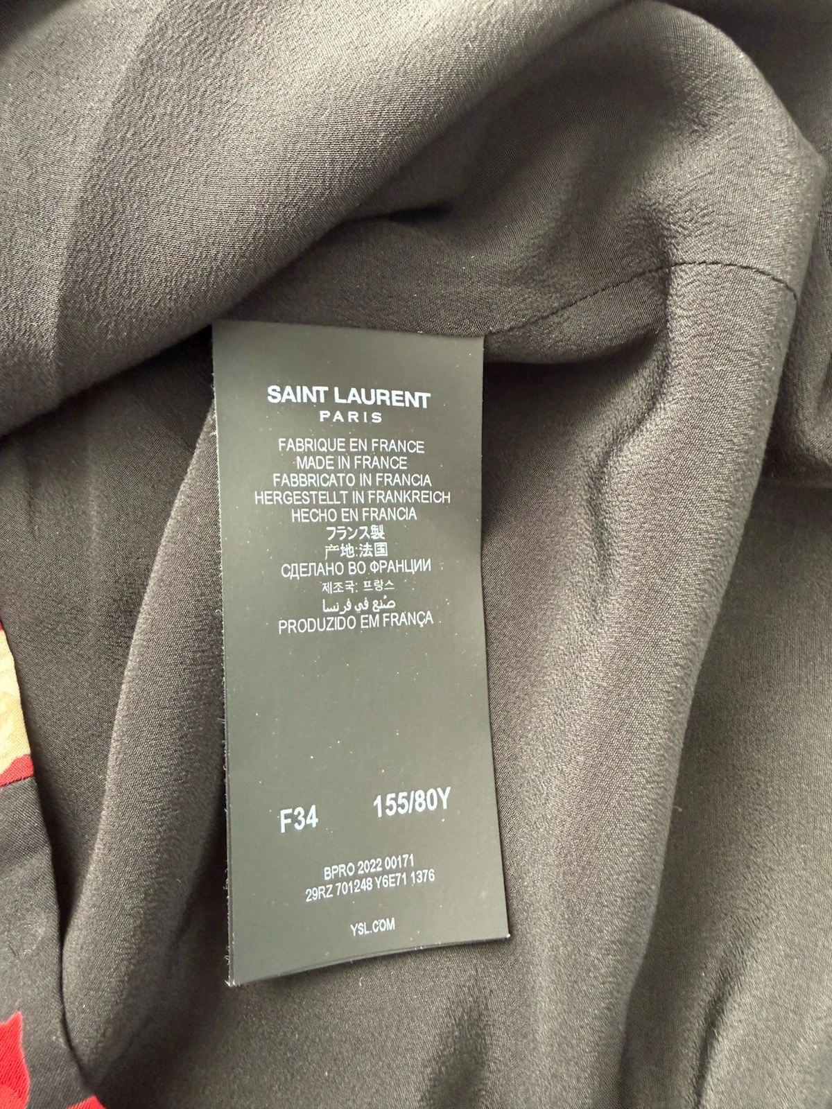 Saint Laurent Floral Silk Mini Dress