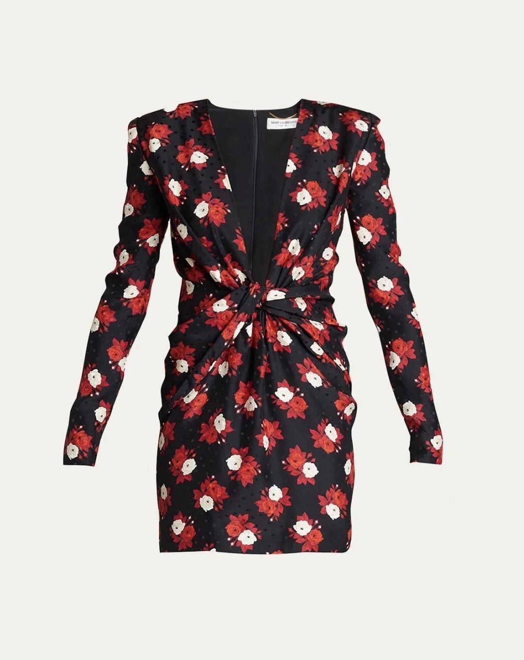 Saint Laurent Floral Silk Mini Dress