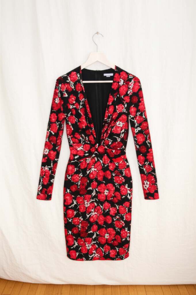 Saint Laurent Floral Silk Mini Dress