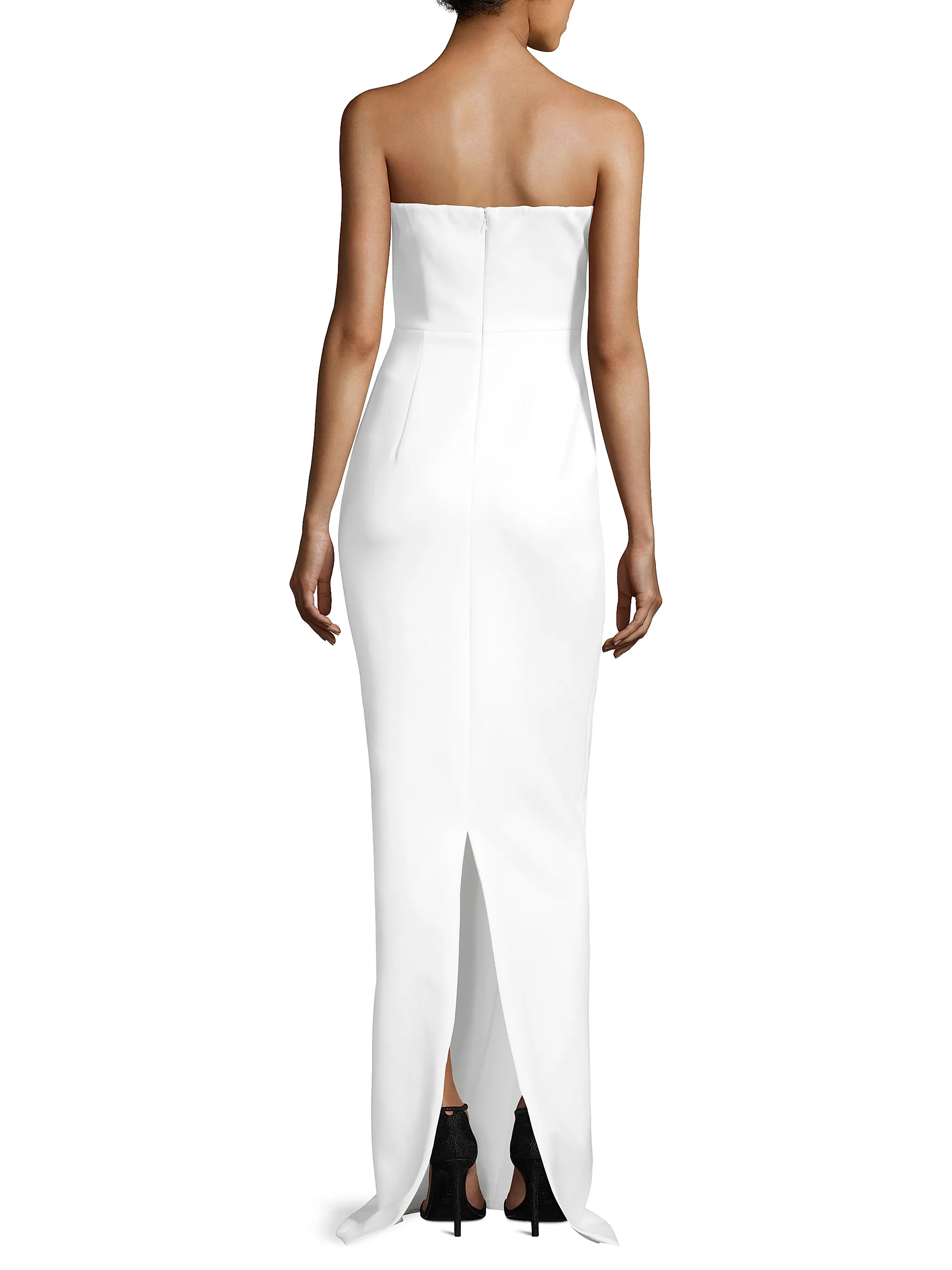 Black Halo Elegant Strapless Gown