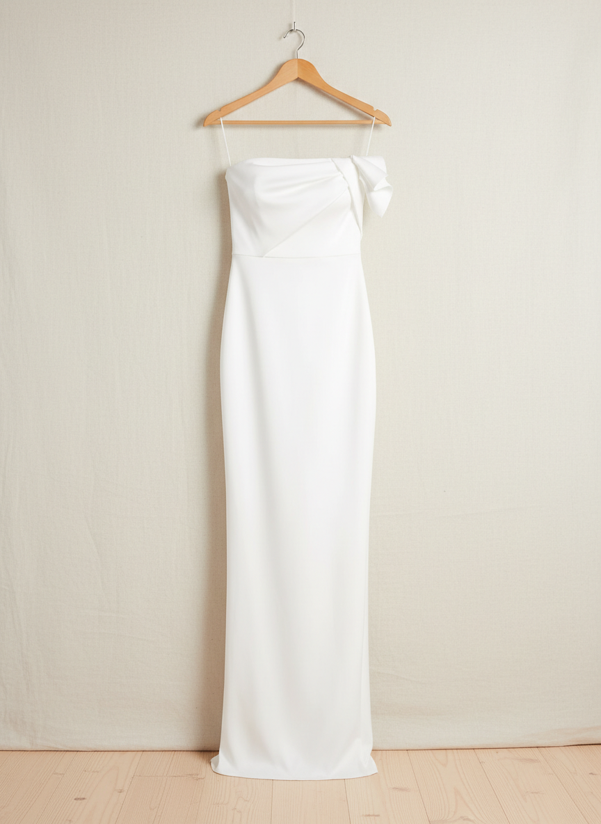 Black Halo Elegant Strapless Gown