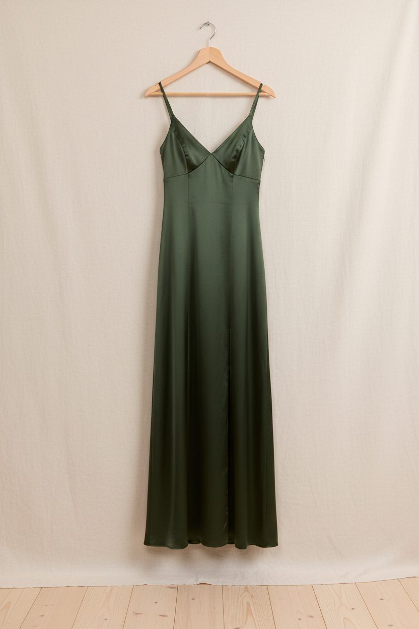 Revelry Karsyn Satin Dress - Studio Shot