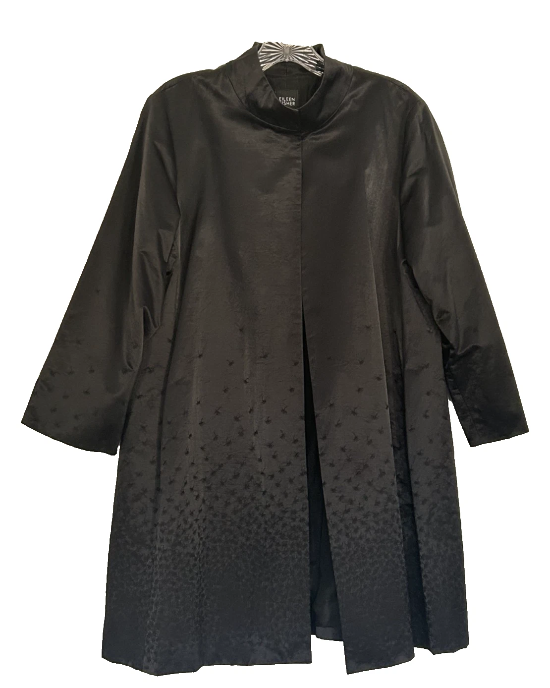 Eileen Fisher Embroidered Silk Opera Coat