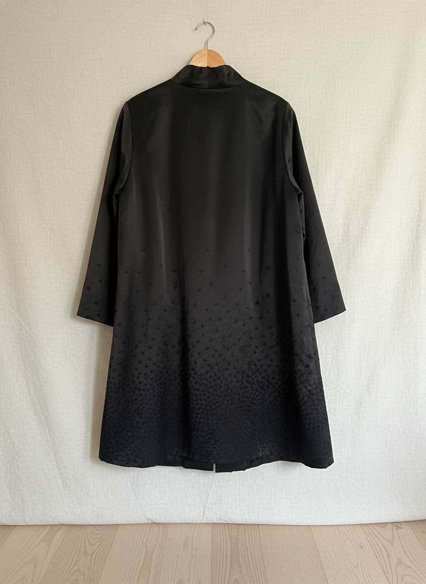 Eileen Fisher Embroidered Silk Opera Coat