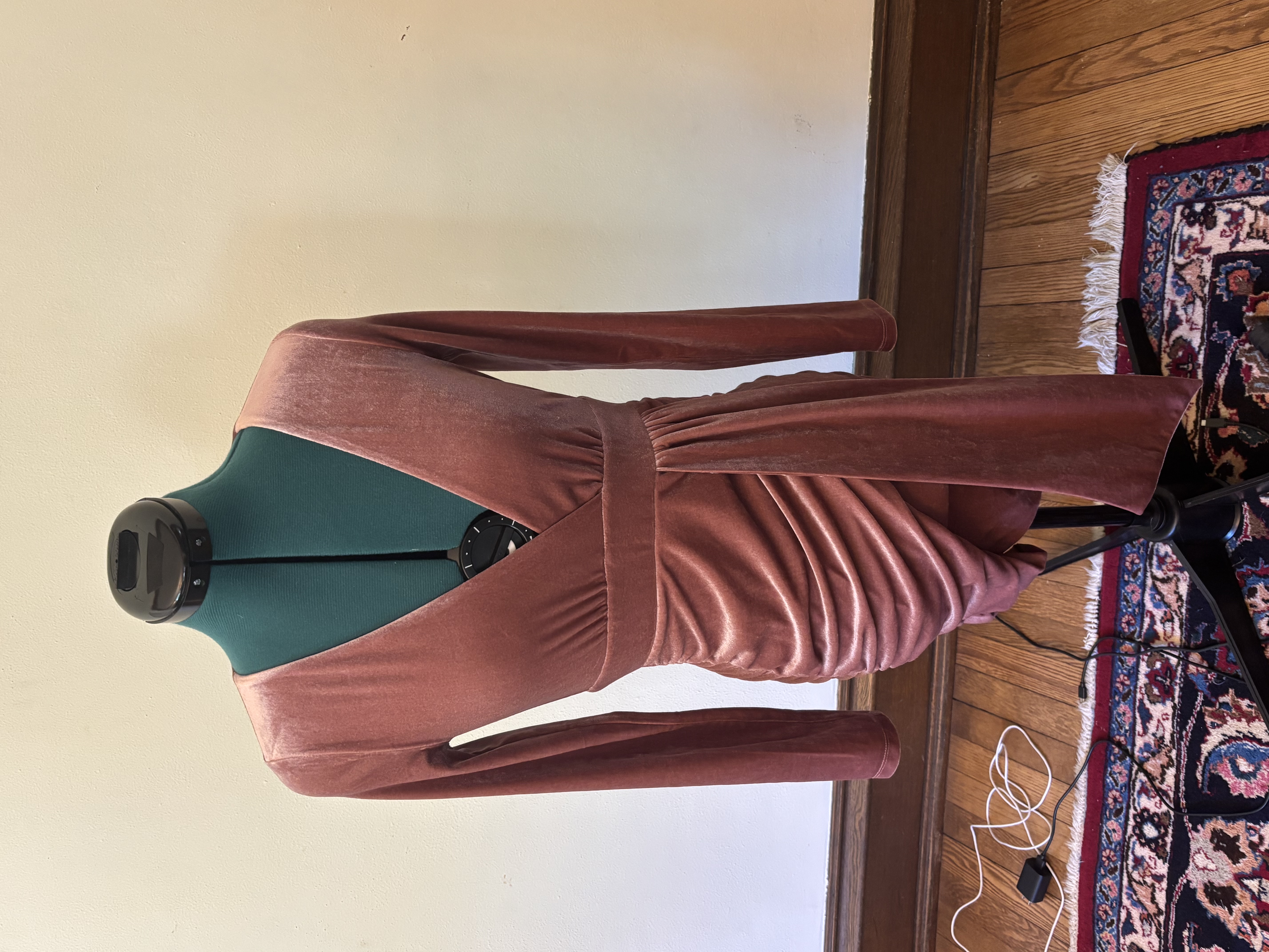 Forever 21 Velvet Ruched Dress