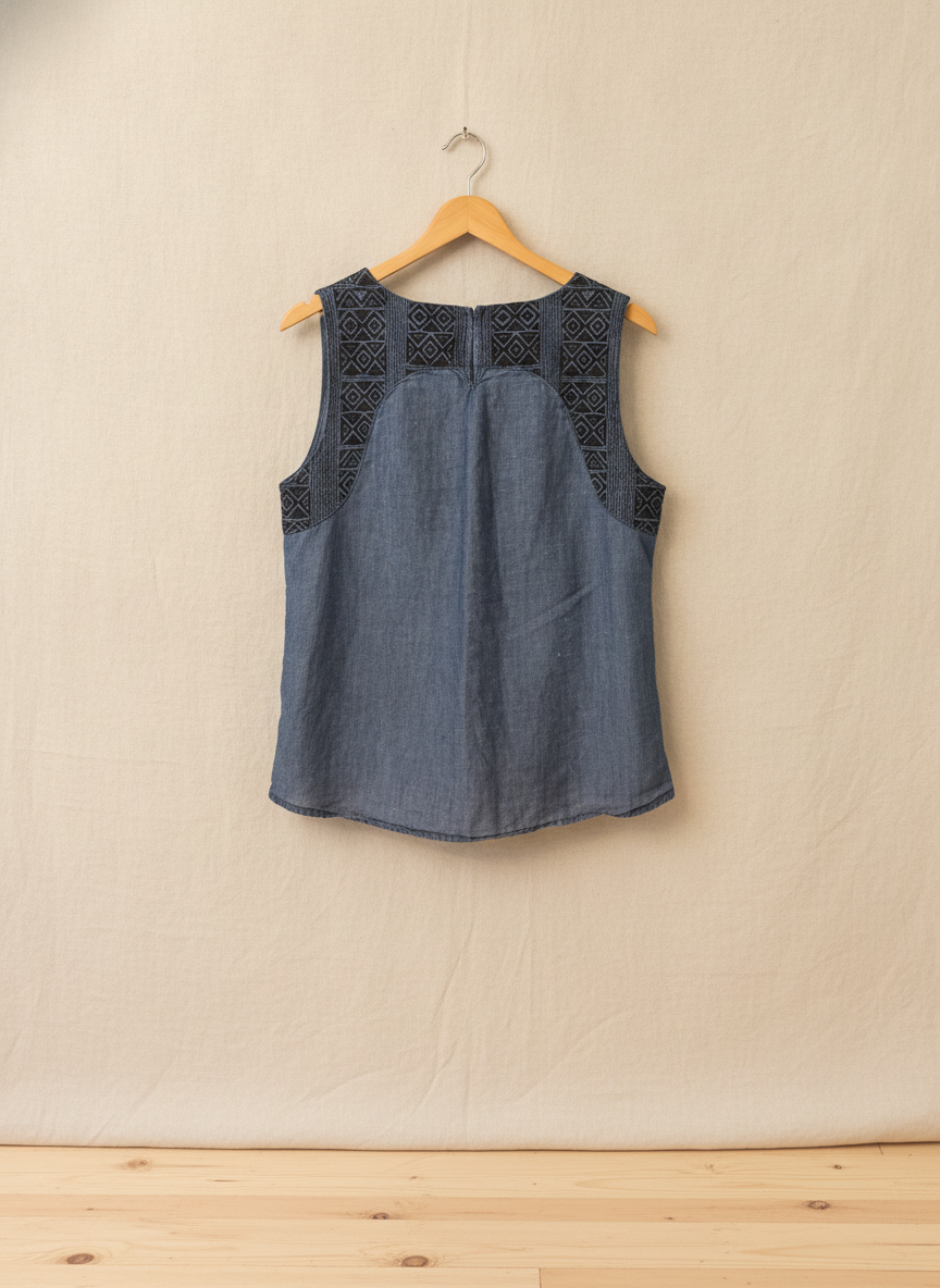 Madewell Chambray Sleeveless Top - Studio Shot
