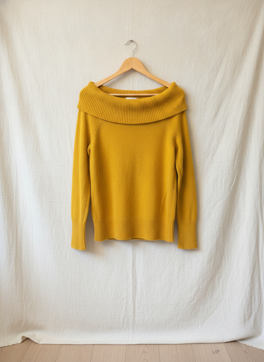 Armani Exchange Cozy Off-Shoulder Sweater - Studio Shot