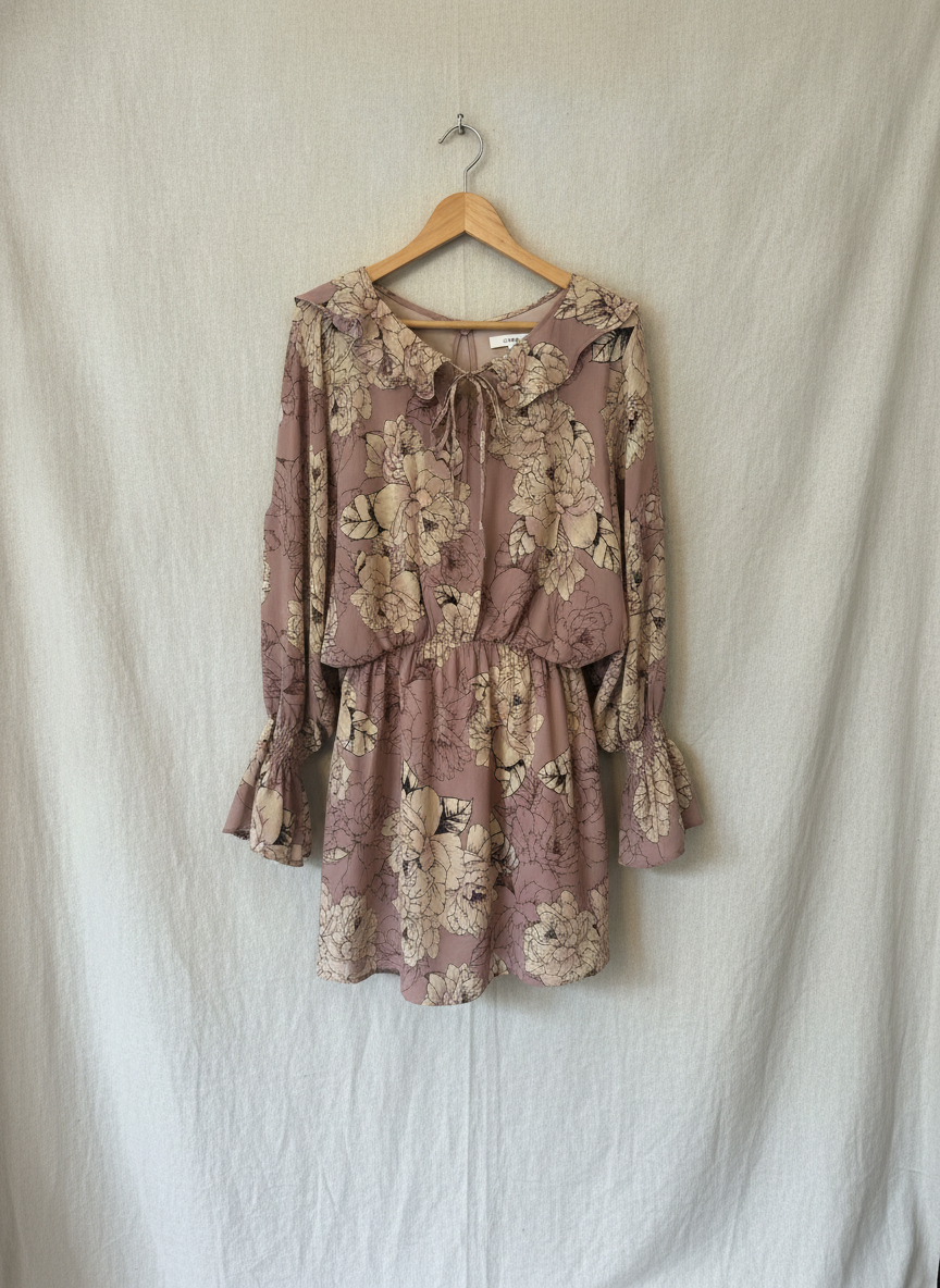 Vici Floral Ruffle Mini Dress