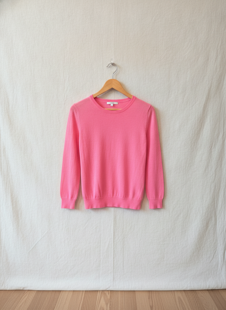 J.Crew Bright Pink Knit Sweater - Studio Shot