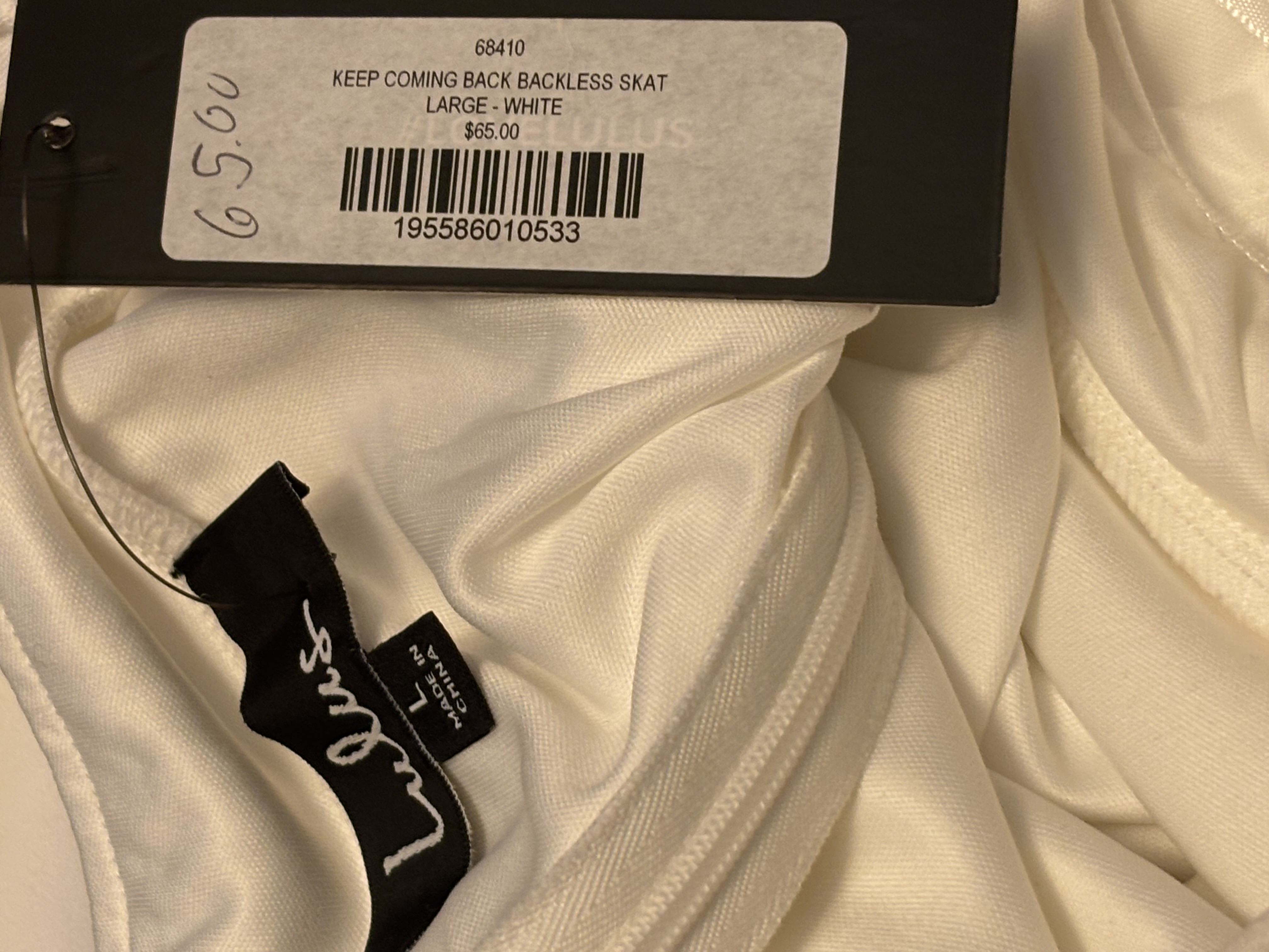 Lulus Elegant Backless White Dress