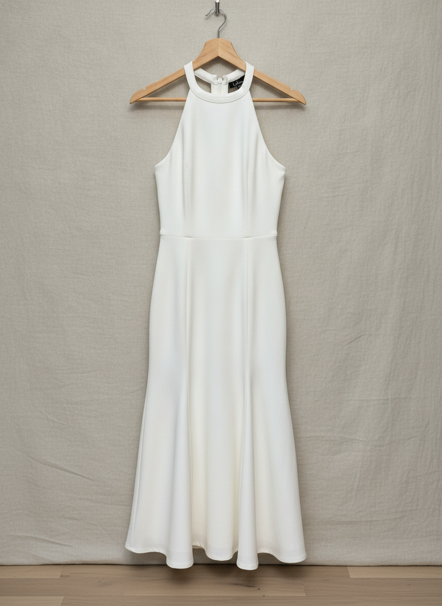 Lulus Elegant Backless White Dress - Studio Shot