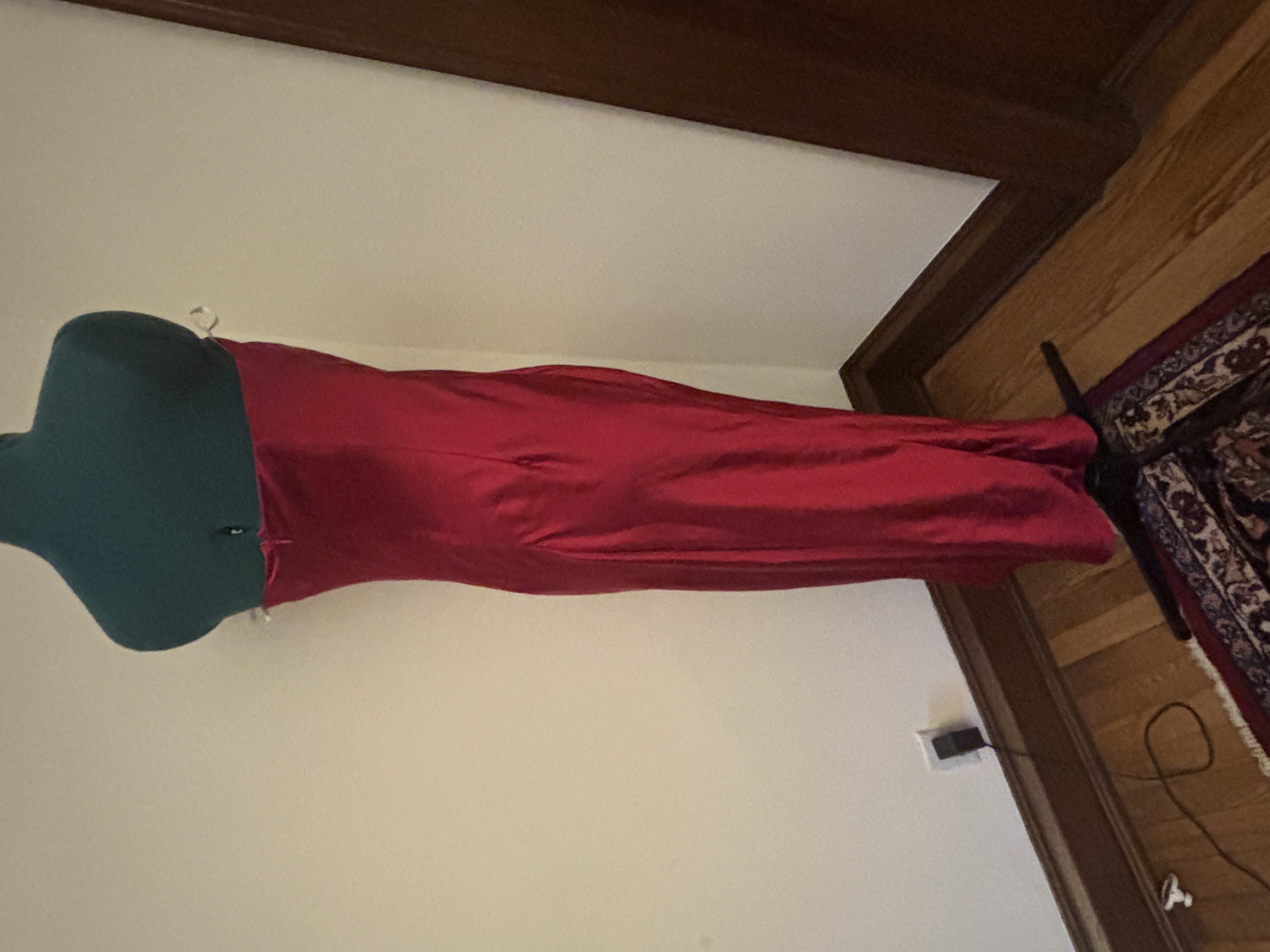 More To Come Strapless Red Gown