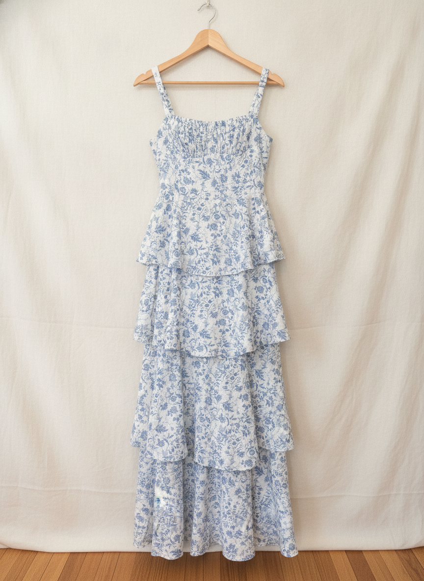 Hello Molly Floral Tiered Maxi Dress - Studio Shot