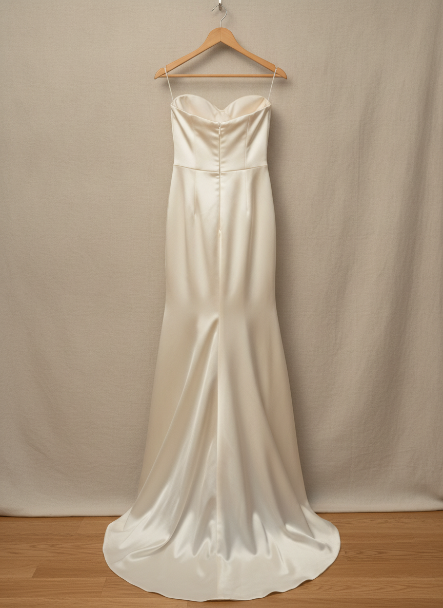AW Bridal Elegant Satin Gown - Studio Shot