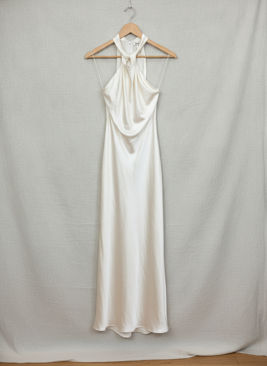 Meshki Elegant Satin Gown - Studio Shot