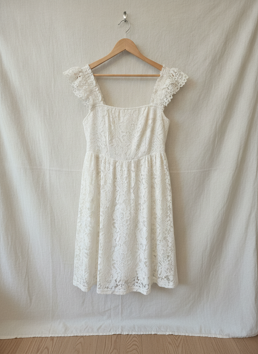 Exlura White Lace Dress
