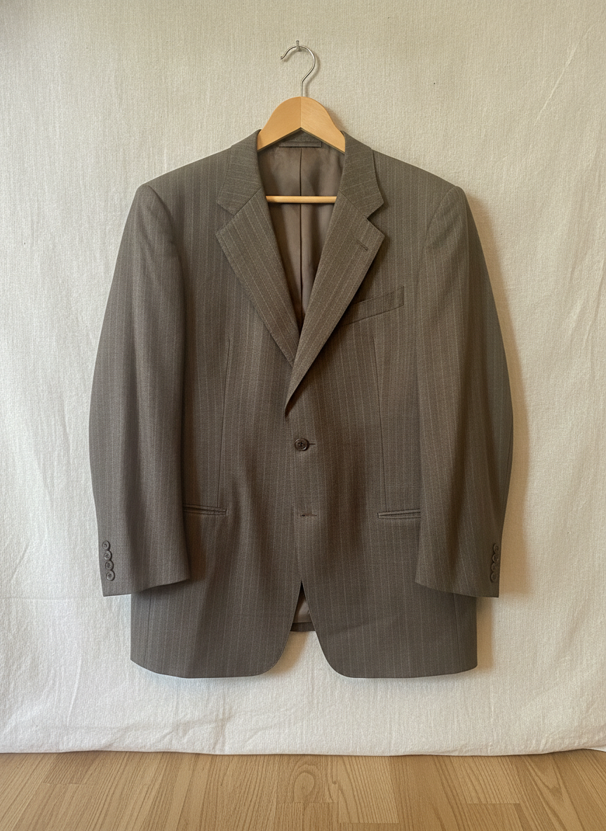 Italian Tailored Brown Suit Jacket and Pants - Studio Shot