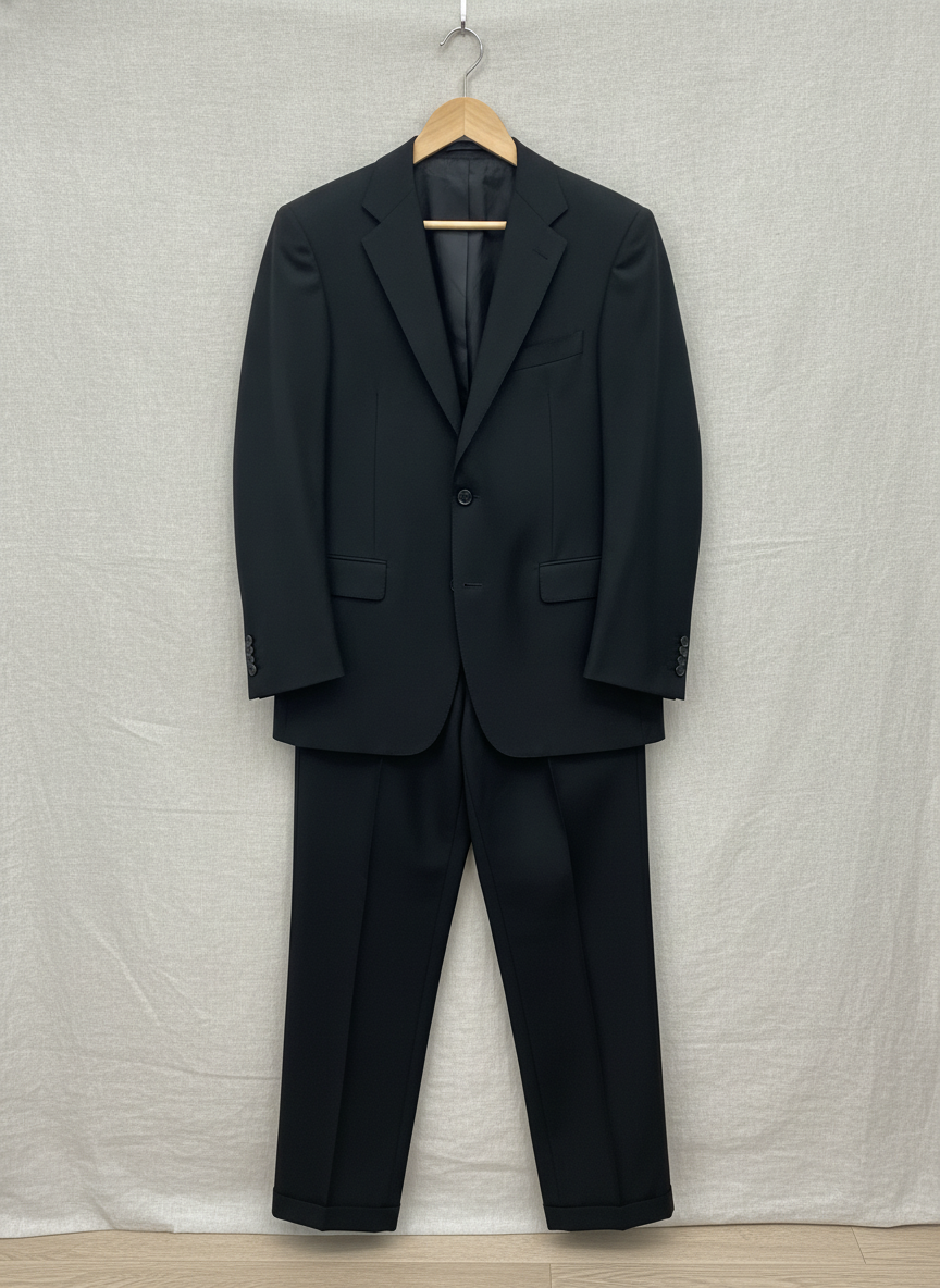 Giorgio Armani Classic Black Suit - Studio Shot