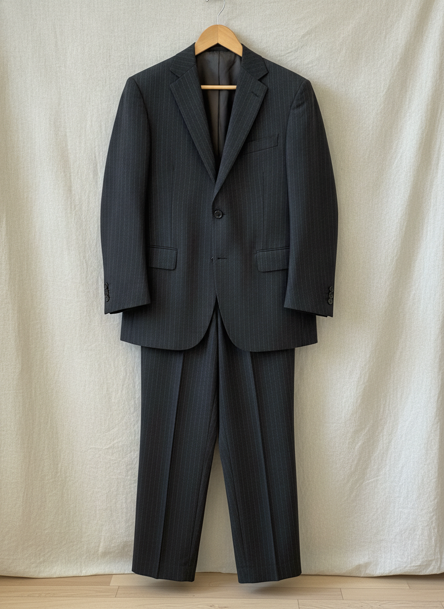 Giorgio Armani Classic Pinstripe Suit - Studio Shot