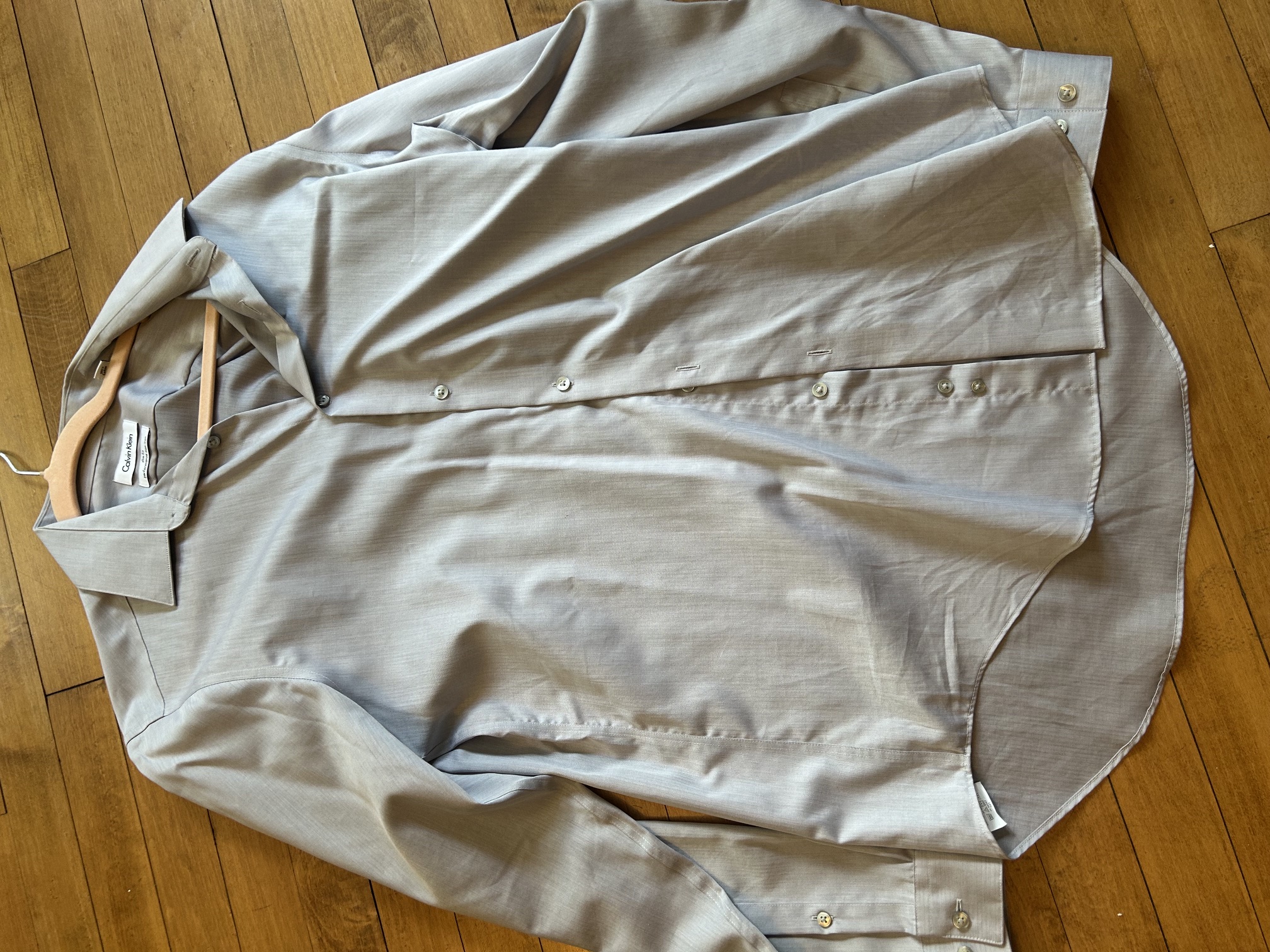 Calvin Klein Men's Slim Fit Grey Shirt
