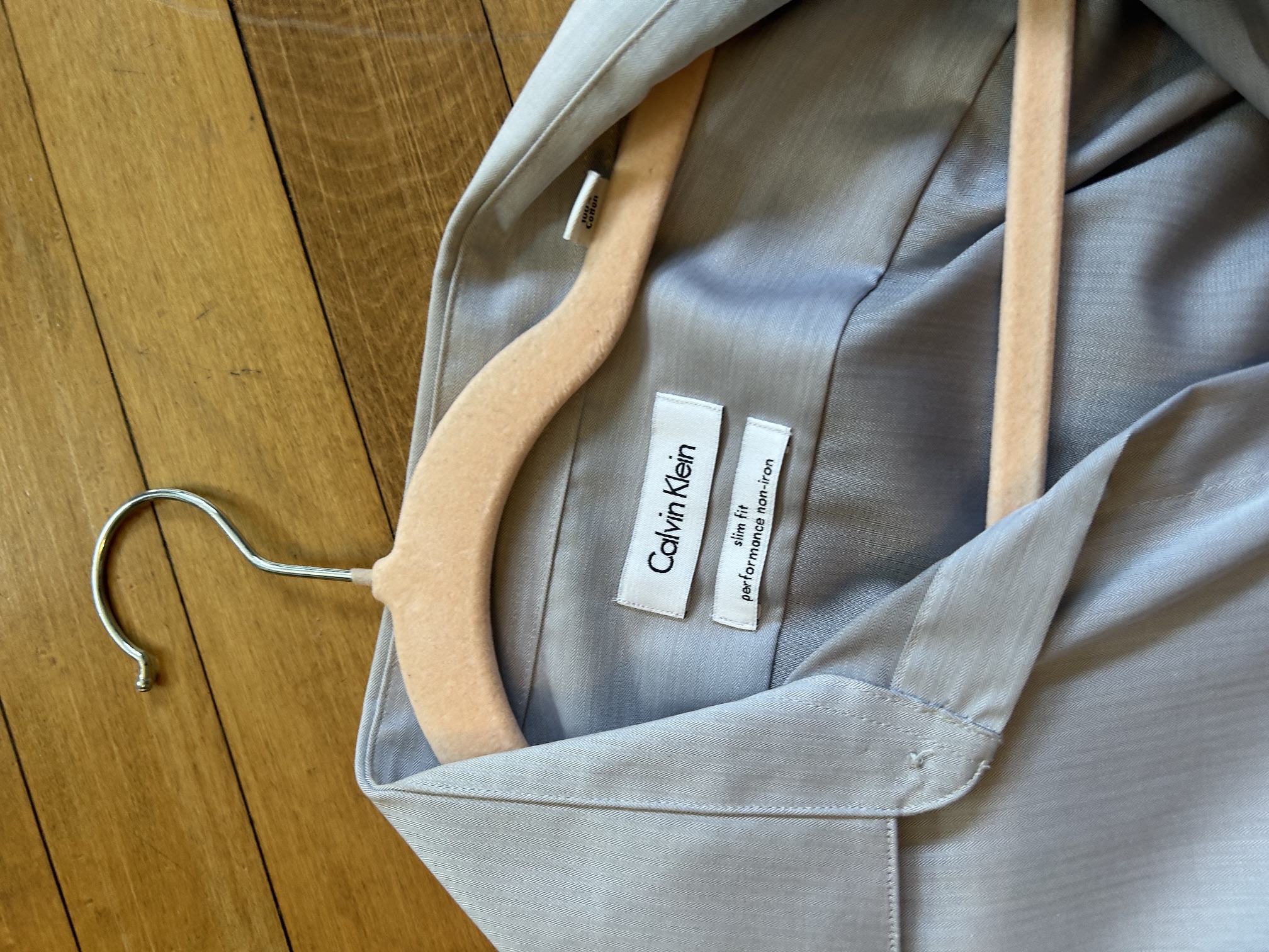 Calvin Klein Men's Slim Fit Grey Shirt