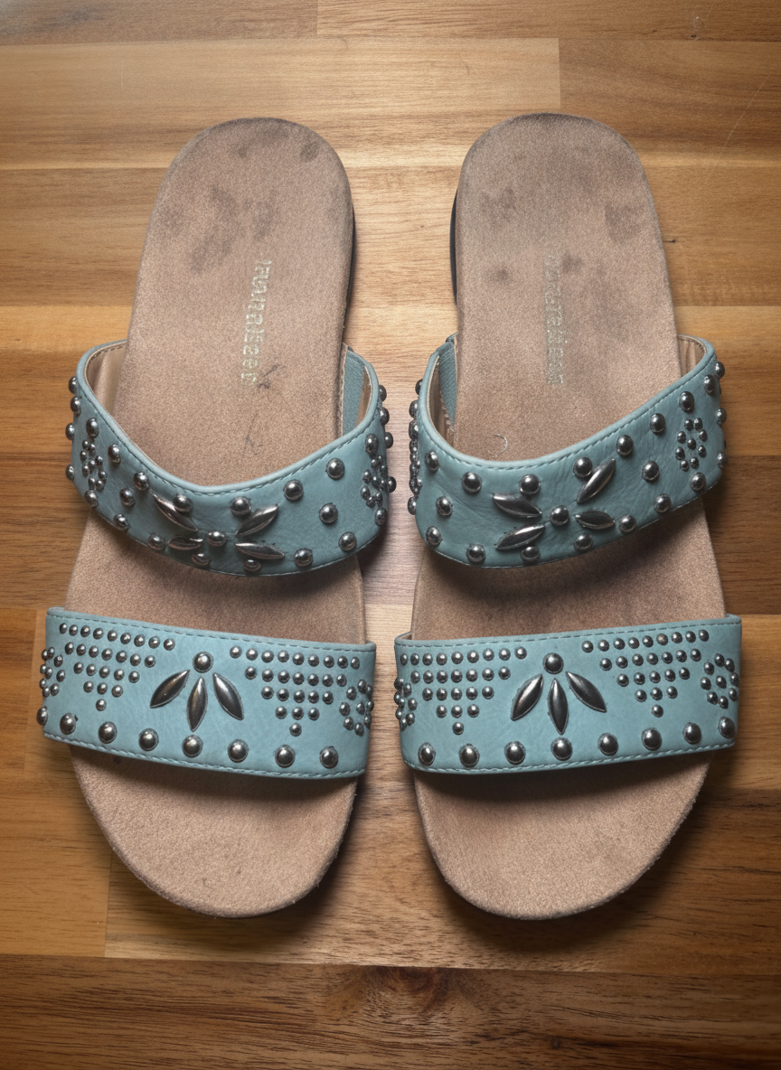 Naturalizer Studded Slide Sandals - Styled Flat-Lay