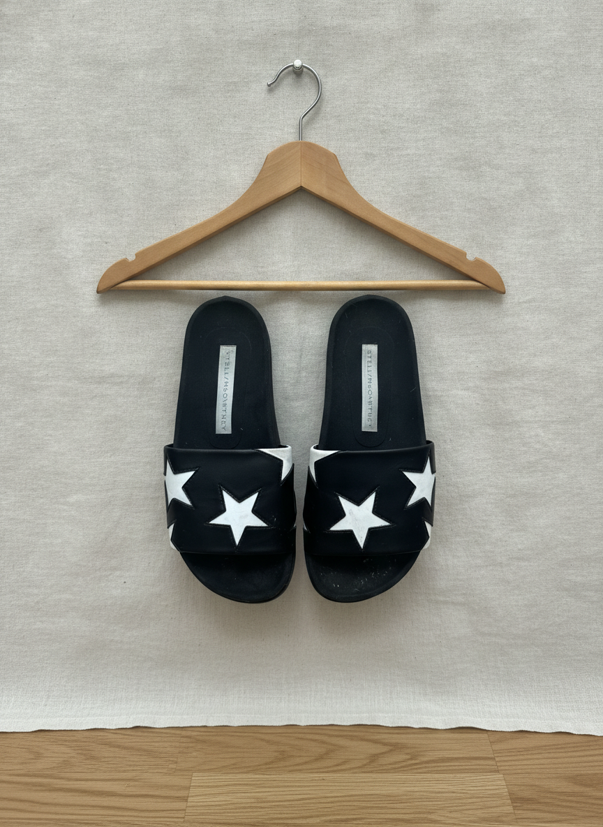 Stella McCartney Star-Embellished Slides - Studio Shot