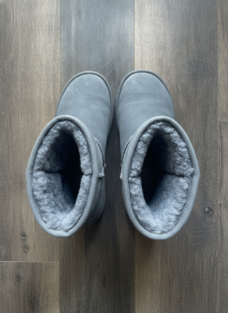 Bearpaw Cozy Shearling Boots - Styled Flat-Lay