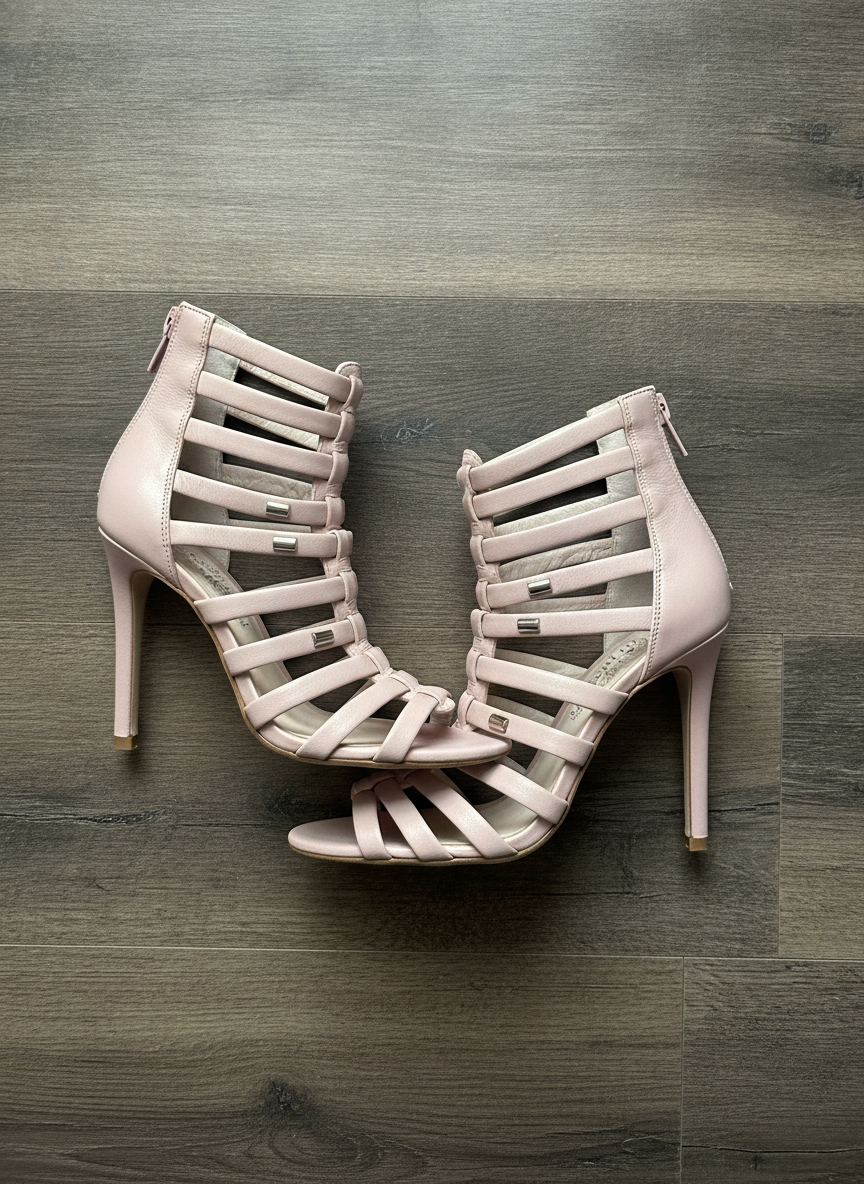 Vince Camuto Strappy Sandal Heels - Styled Flat-Lay