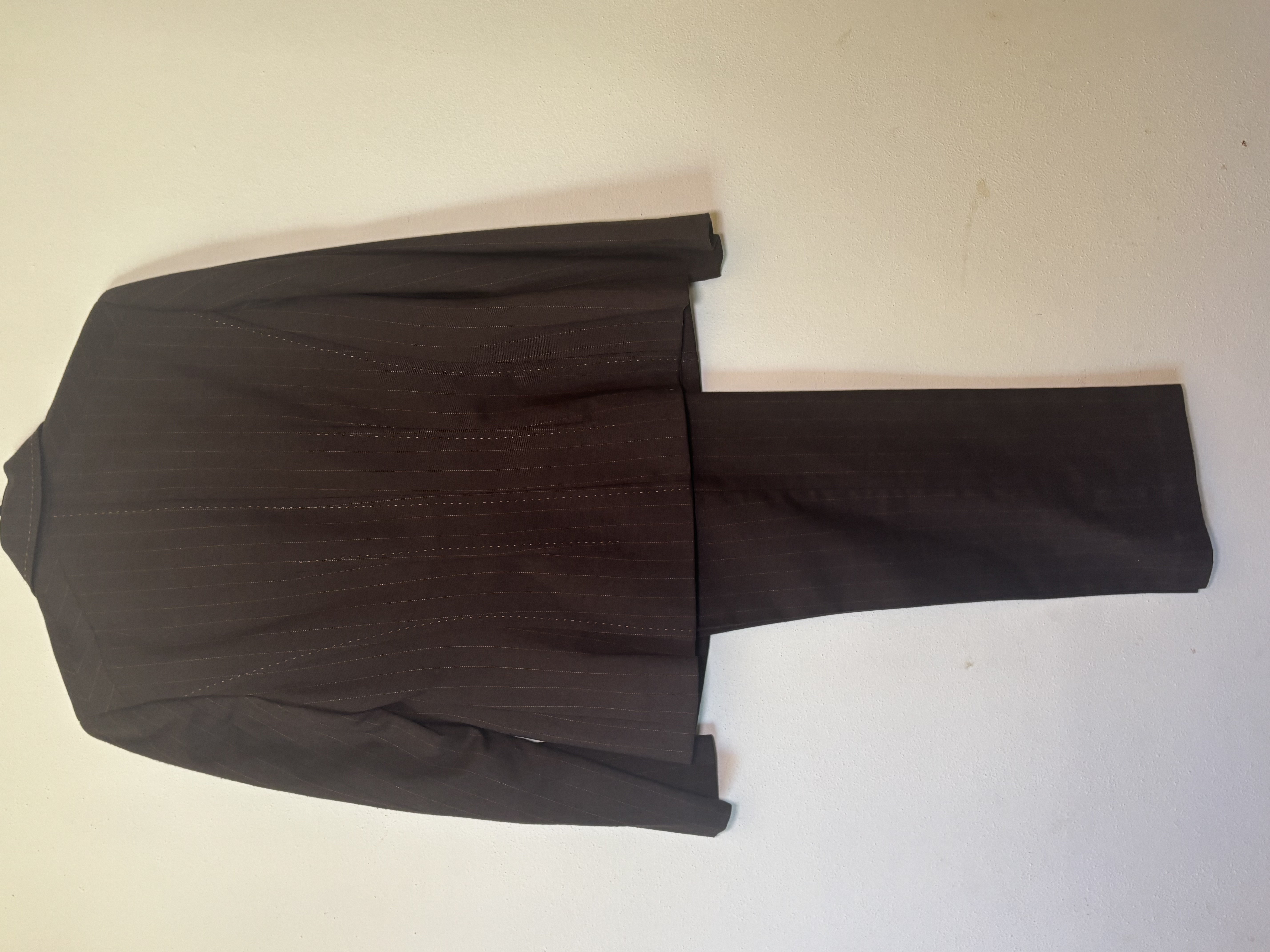 Jones Wear Pinstripe Brown Suit