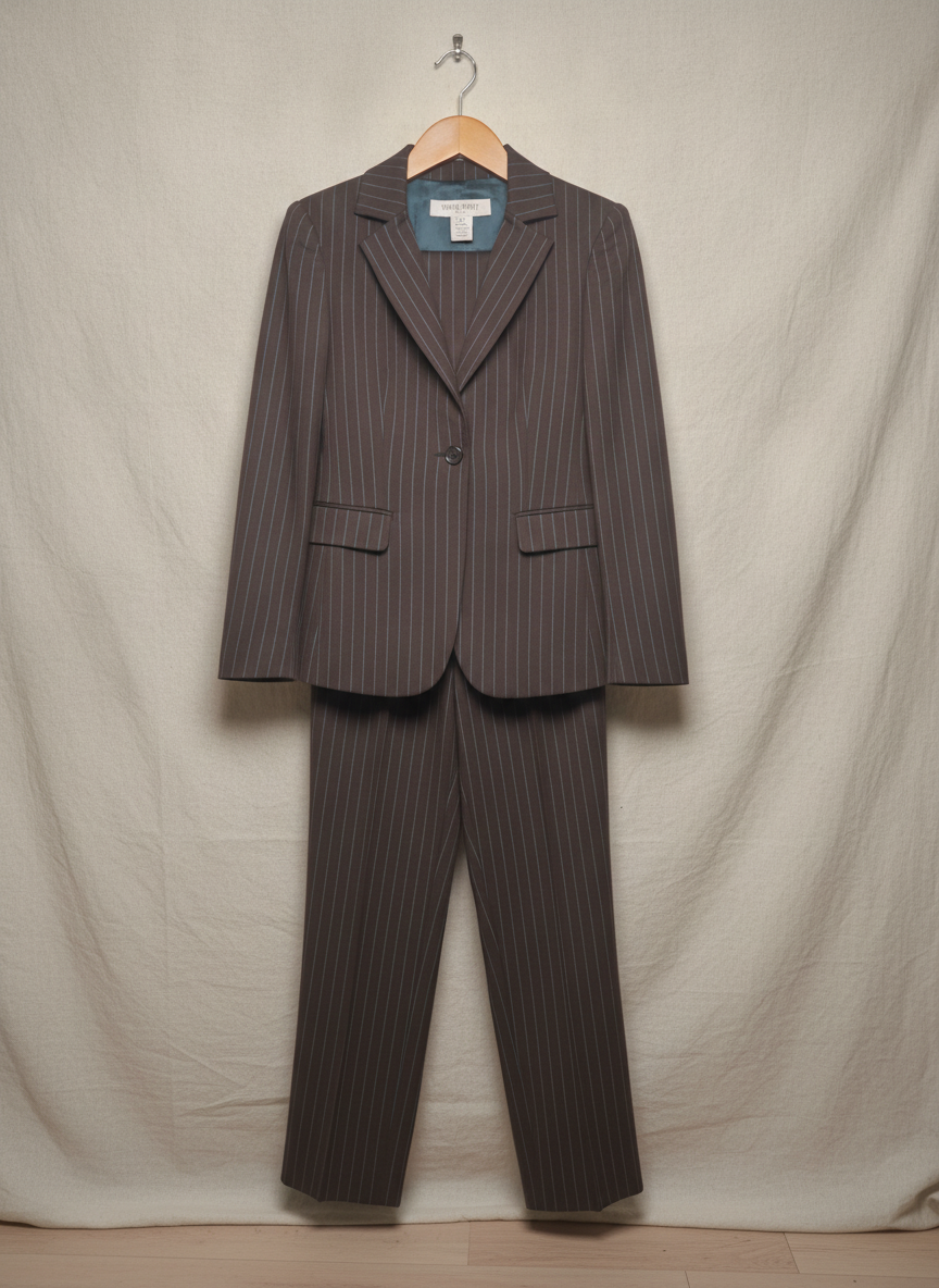 Nine West Pinstripe Suit - Studio Shot