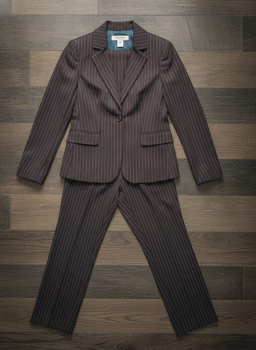 Nine West Pinstripe Suit - Styled Flat-Lay