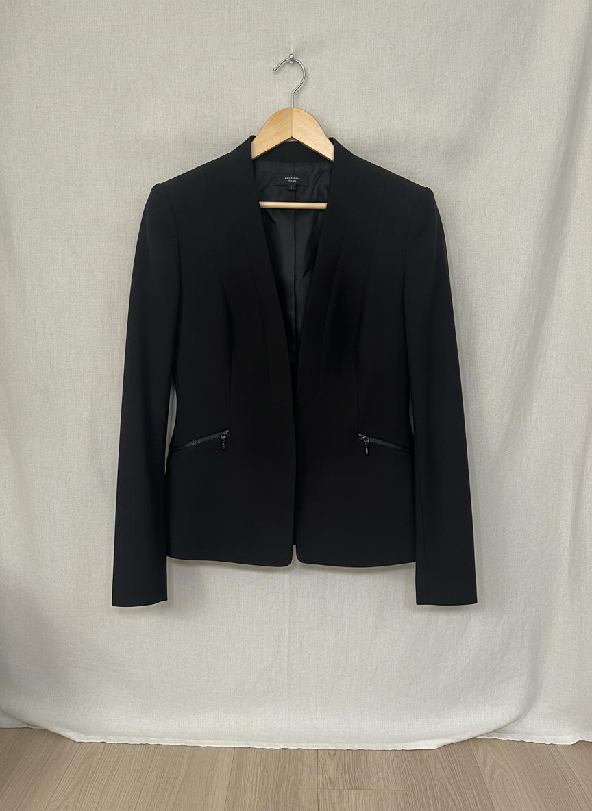 Catherine Fitted Black Blazer - Studio Shot